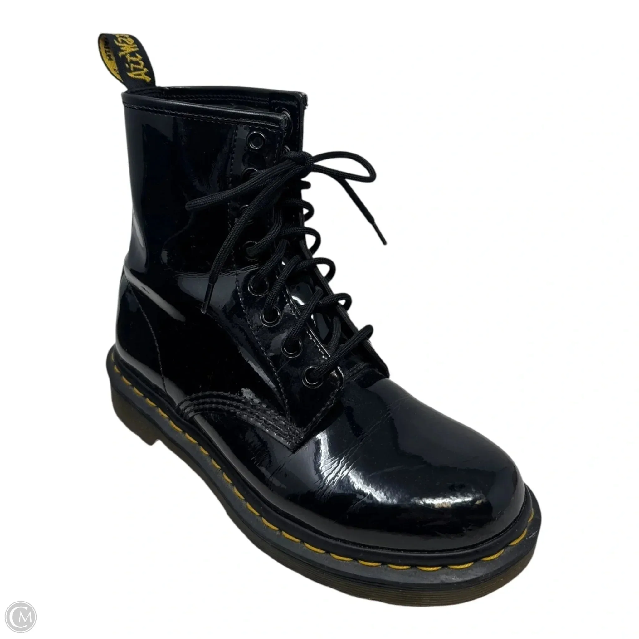 Combat Tech Boots 1460 Shiny Boots Combat By Dr Martens In Black, Size: 9