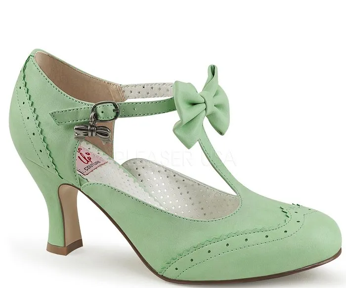 Leopard Print High Heels 3" Kitten T-Strap Pump (FLAPPER-11)