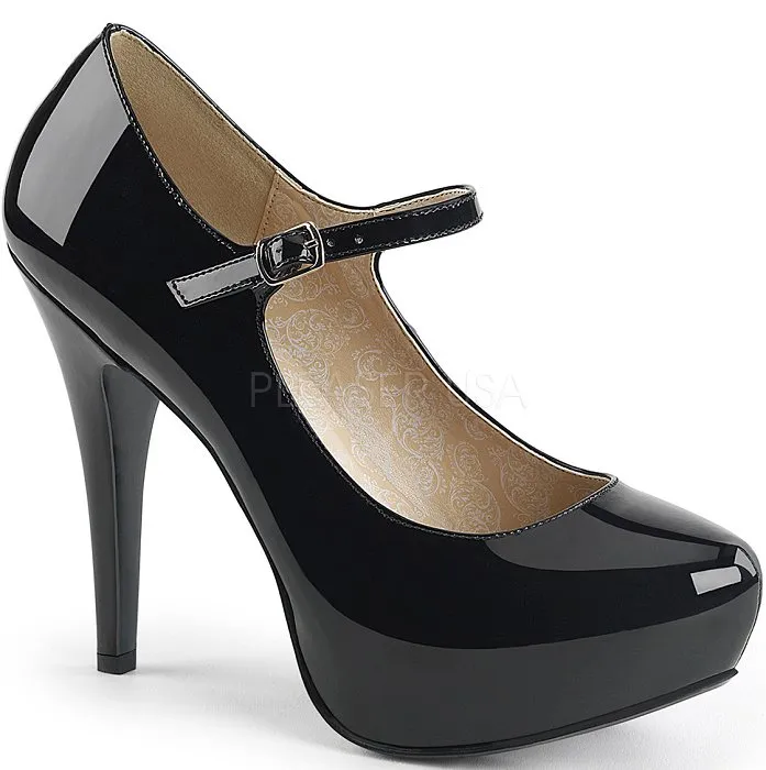 String High Heels 5 1/4" Platform Mary-Jane Pump (CHLOE-02)