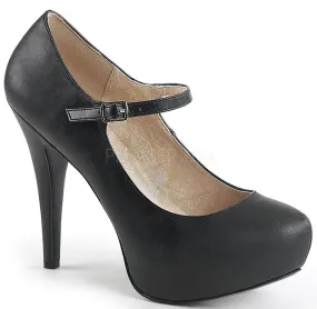High Heel Shoe Caps 5 1/4" Platform Mary-Jane Pump (CHLOE-02)