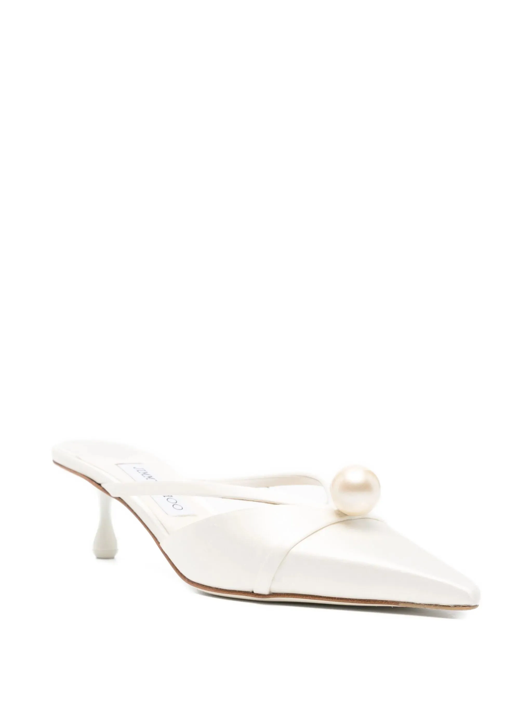 50mm pearl-embellished heeled mules Shoes Mules Flats