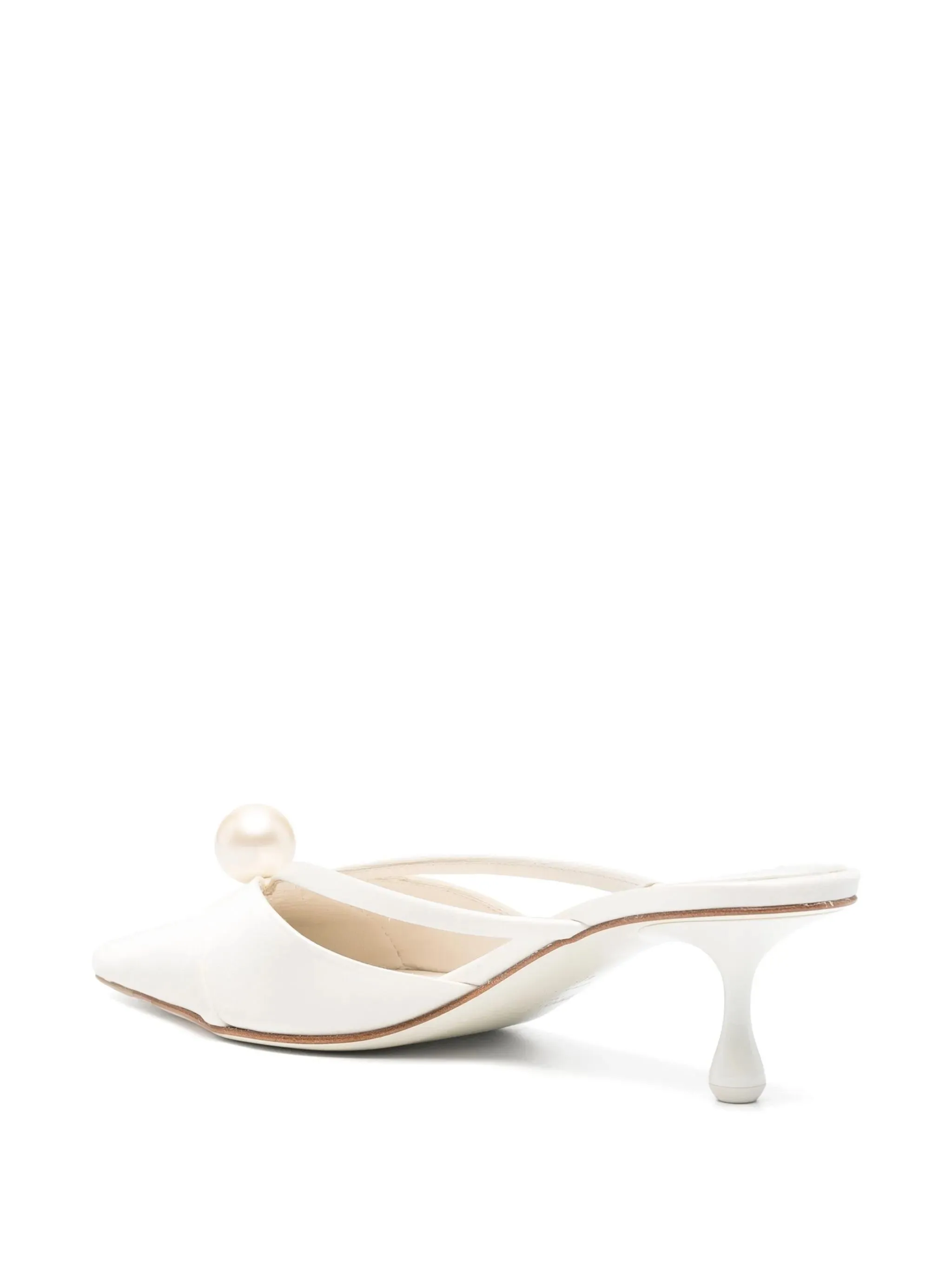 Oms Jutti Mule Cutout Shoe 50mm pearl-embellished heeled mules
