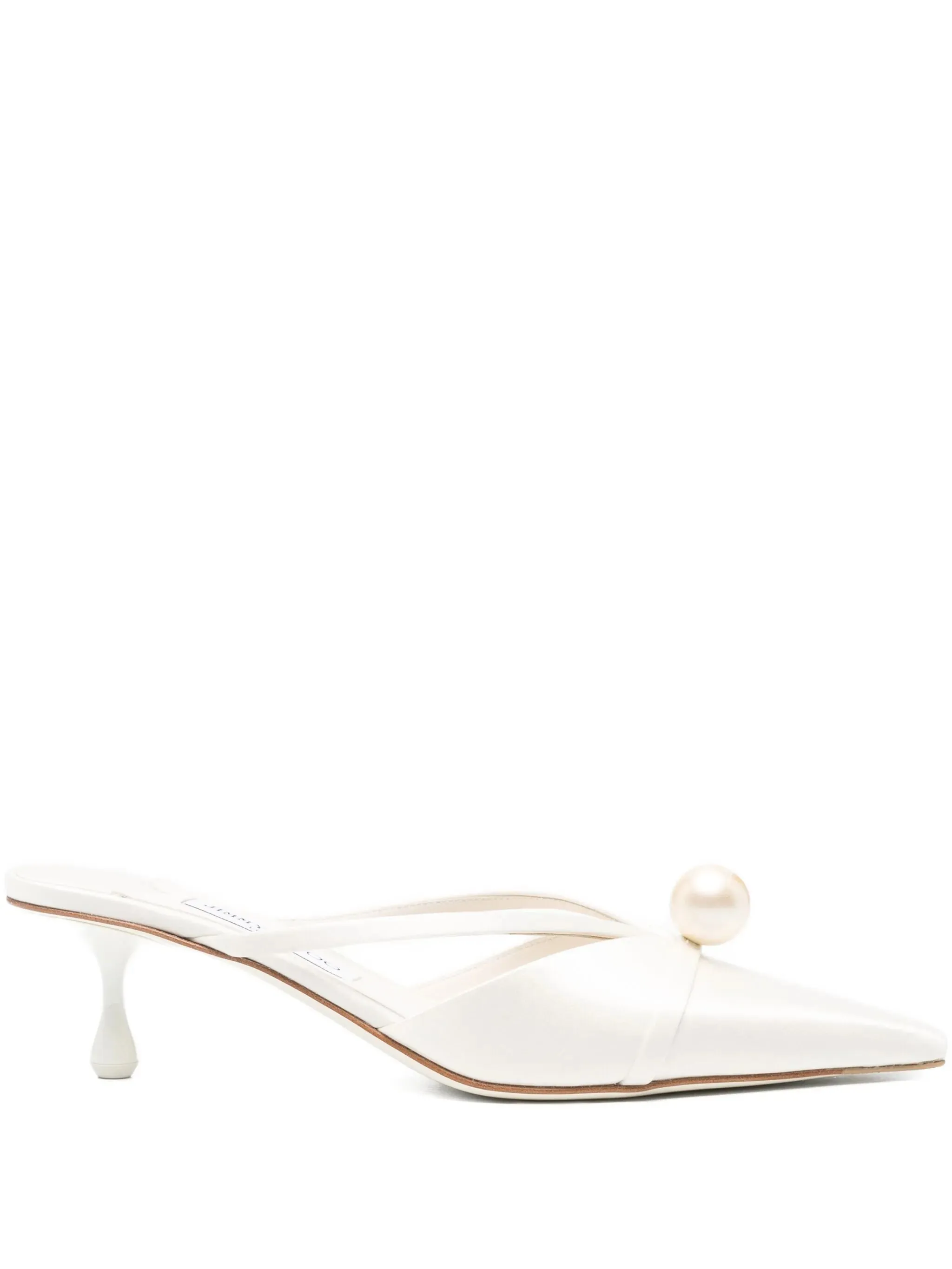 Slides Mules 50mm pearl-embellished heeled mules