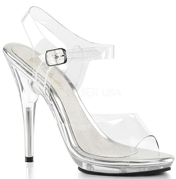 Celebrity Legs In High Heels 5" Stiletto Mini-Platform Ankle Strap Sandal (POISE-508)