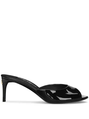 60mm patent leather mules Fur Mules Heels