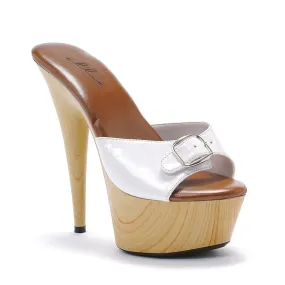 High Heels Square 6" Heel Mule W/Buckle (ES609-Barbara)
