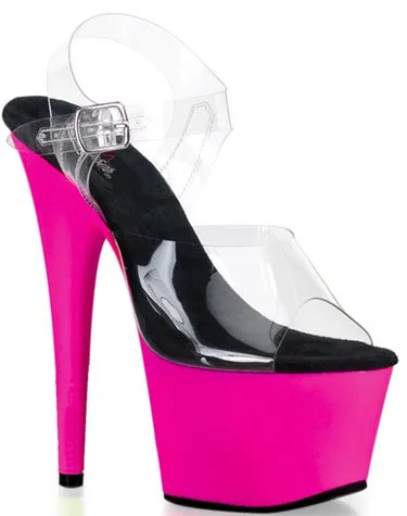 7" Neon Glow Platform (ADORE-708UV) Fluffy Heels