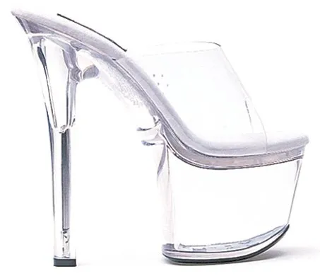 Retractable High Heels 7"  Stiletto Platform Mule (ES711-Vanity)