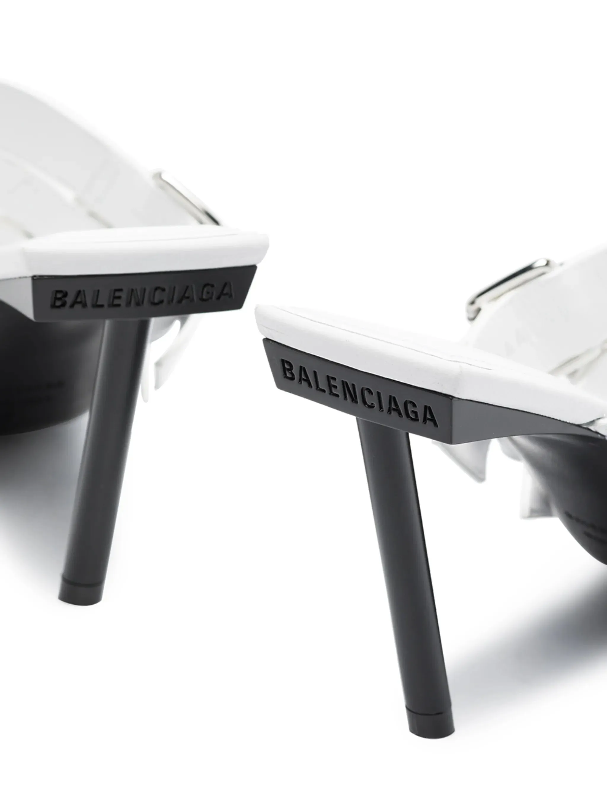 80mm leather mules Mesh Slip On Mule Shoes