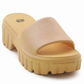 Teenage Slippers A-HA Yellow Casual Sandal For Women LB46-01E By Liberty