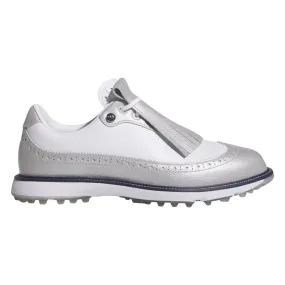 Best Walking Golf Adidas MC Zoysia Spikeless Golf Shoes Silver Metallic/Cloud White/Collegiate Navy - FW25 Women