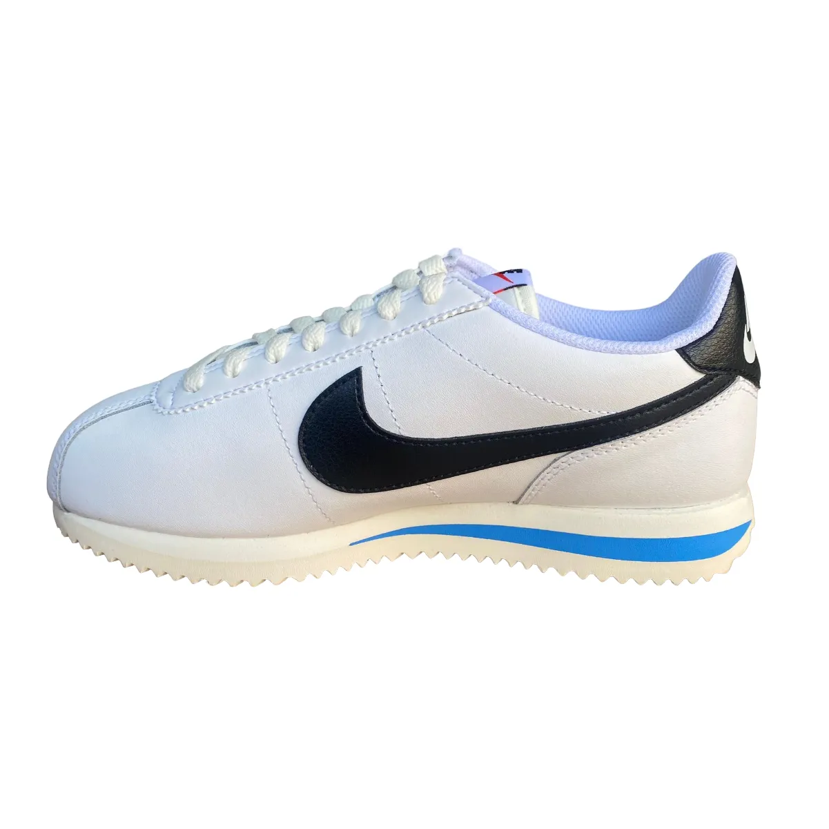Nike Cheerleading Sneakers Nike scarpa sneakers da donna Cortez DN1791-100 bianco nero azzurro