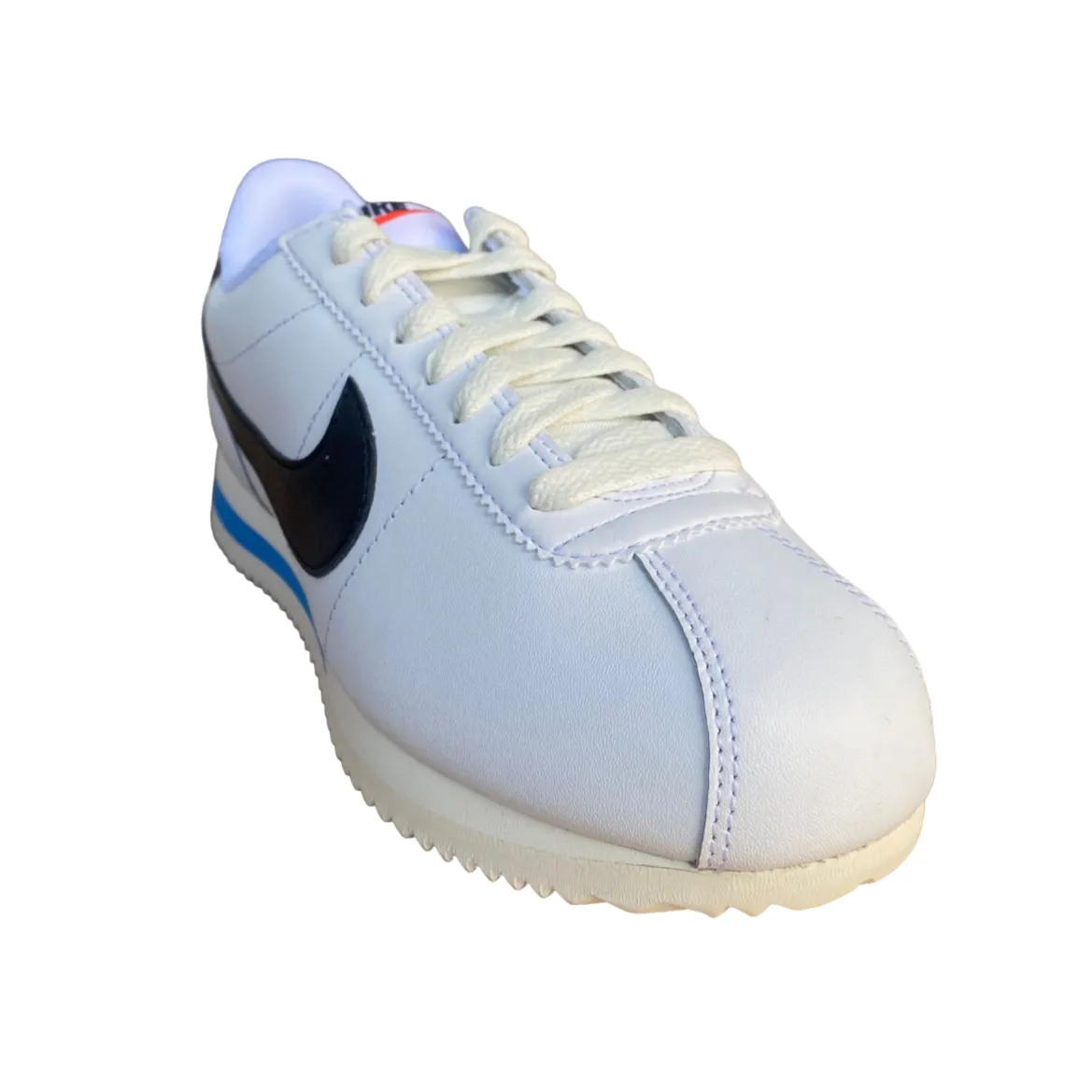 Boots Platform Sneakers Nike scarpa sneakers da donna Cortez DN1791-100 bianco nero azzurro
