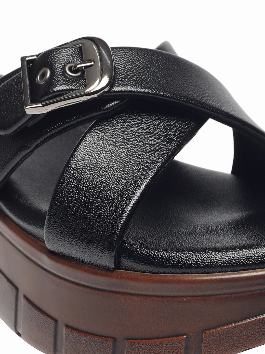 Pointed Toe Ankle Strap High Heels Lila Black Flatform Heels