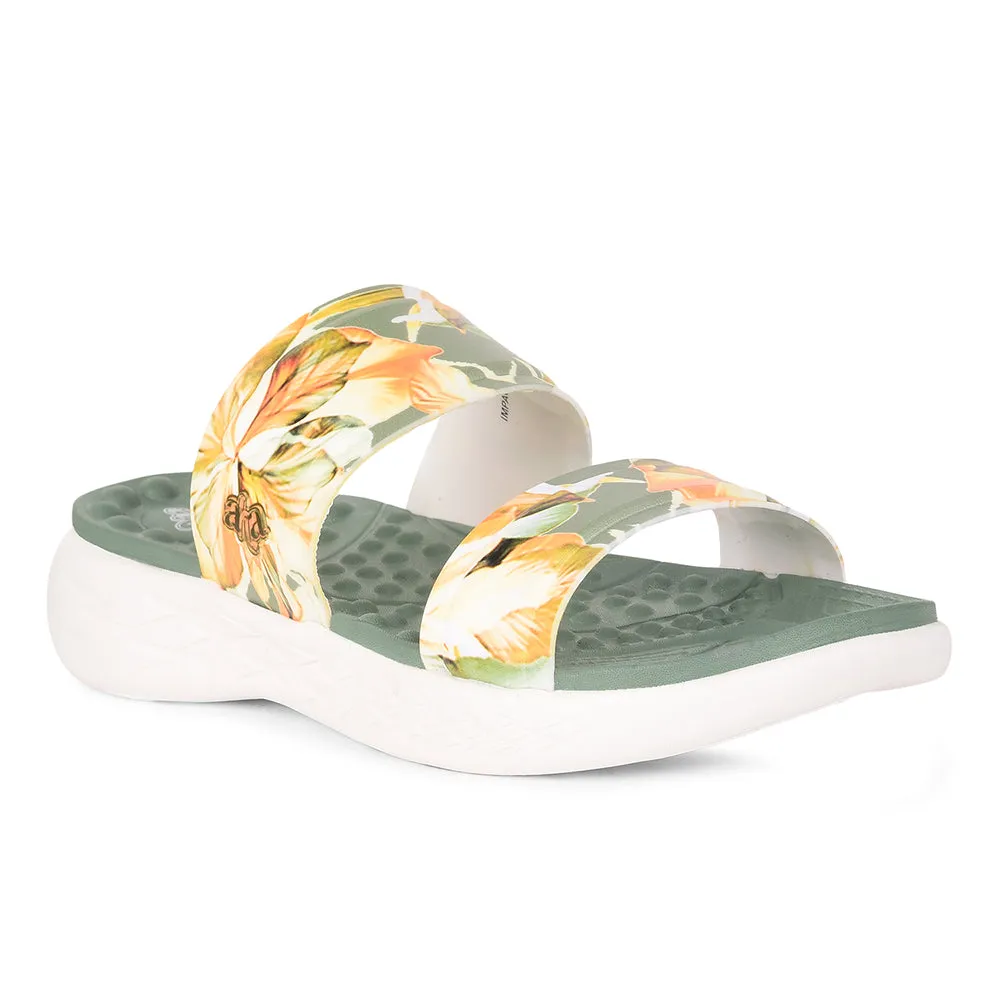 AHA Casual Olive Green Flip Flop For Women IMPACT-15 By Liberty Mermaid Flip Flops