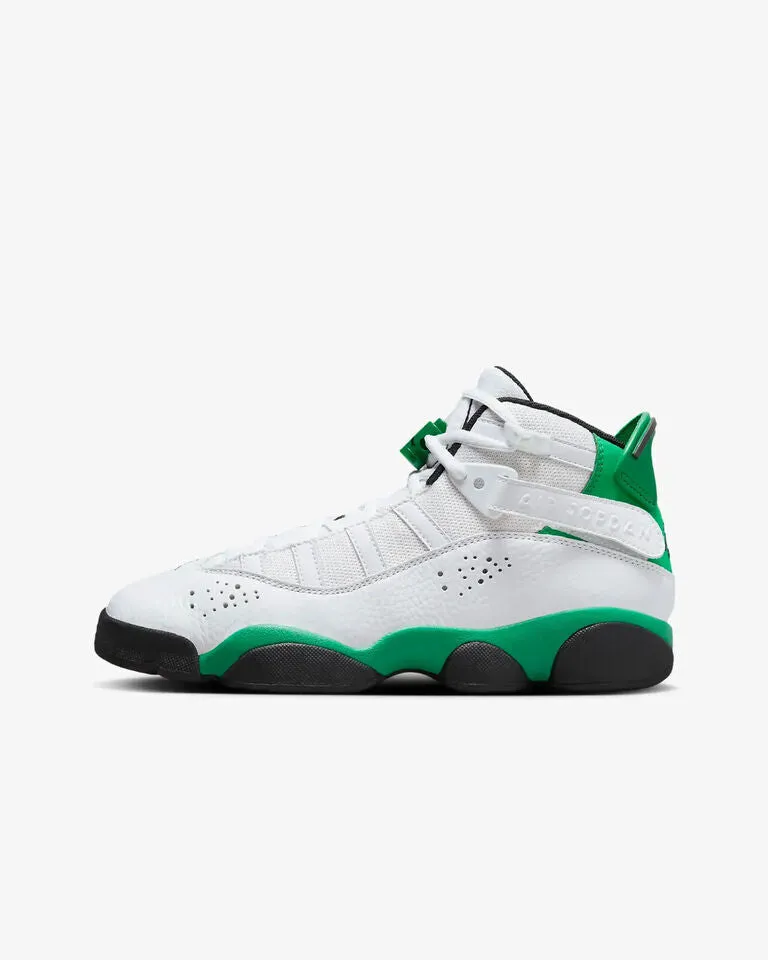 Order Team Basketball Shoes Air Jordan 6 Rings 323419-131 GS Youth White Lucky Green Basketball Shoes FD492