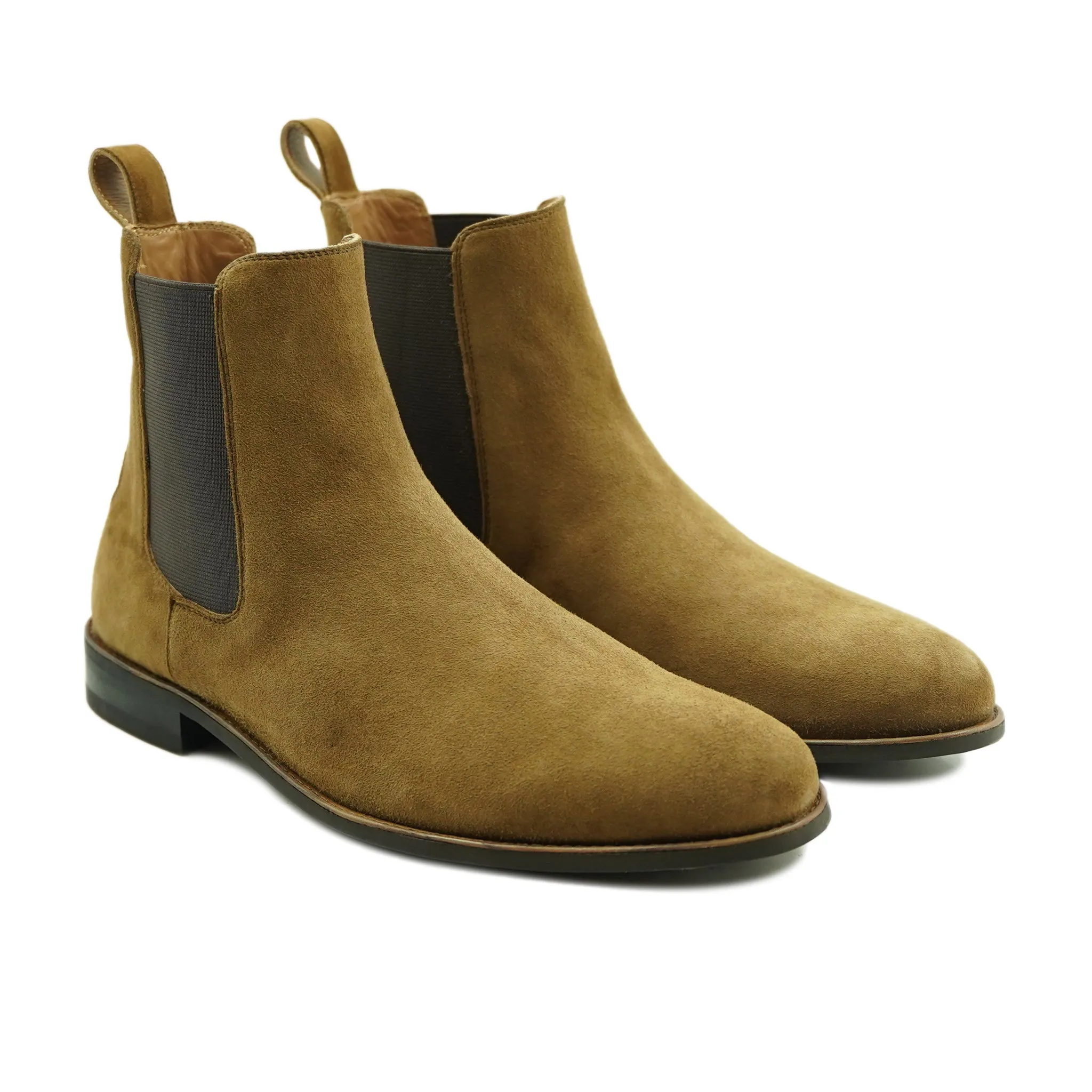 Cheste - Men's Camel Kid Suede Chelsea Boot Mia Chelsea Boots