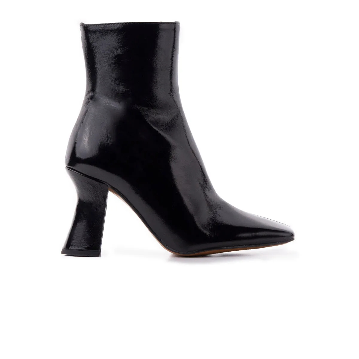 Hartwell Black Leather Ankle Boots Pointed Toe