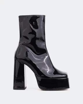 Cloud Black Patent Durango Crush Ankle Boots