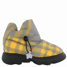Big Five Snow Boots Burberry Check Drawstring Pillow Padded Snow Boots