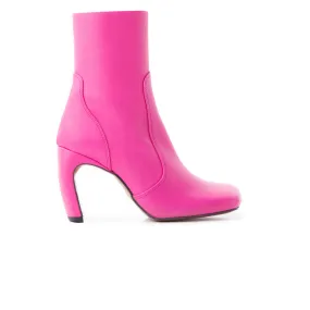 Baden Fuschia Leather High Ankle Boots