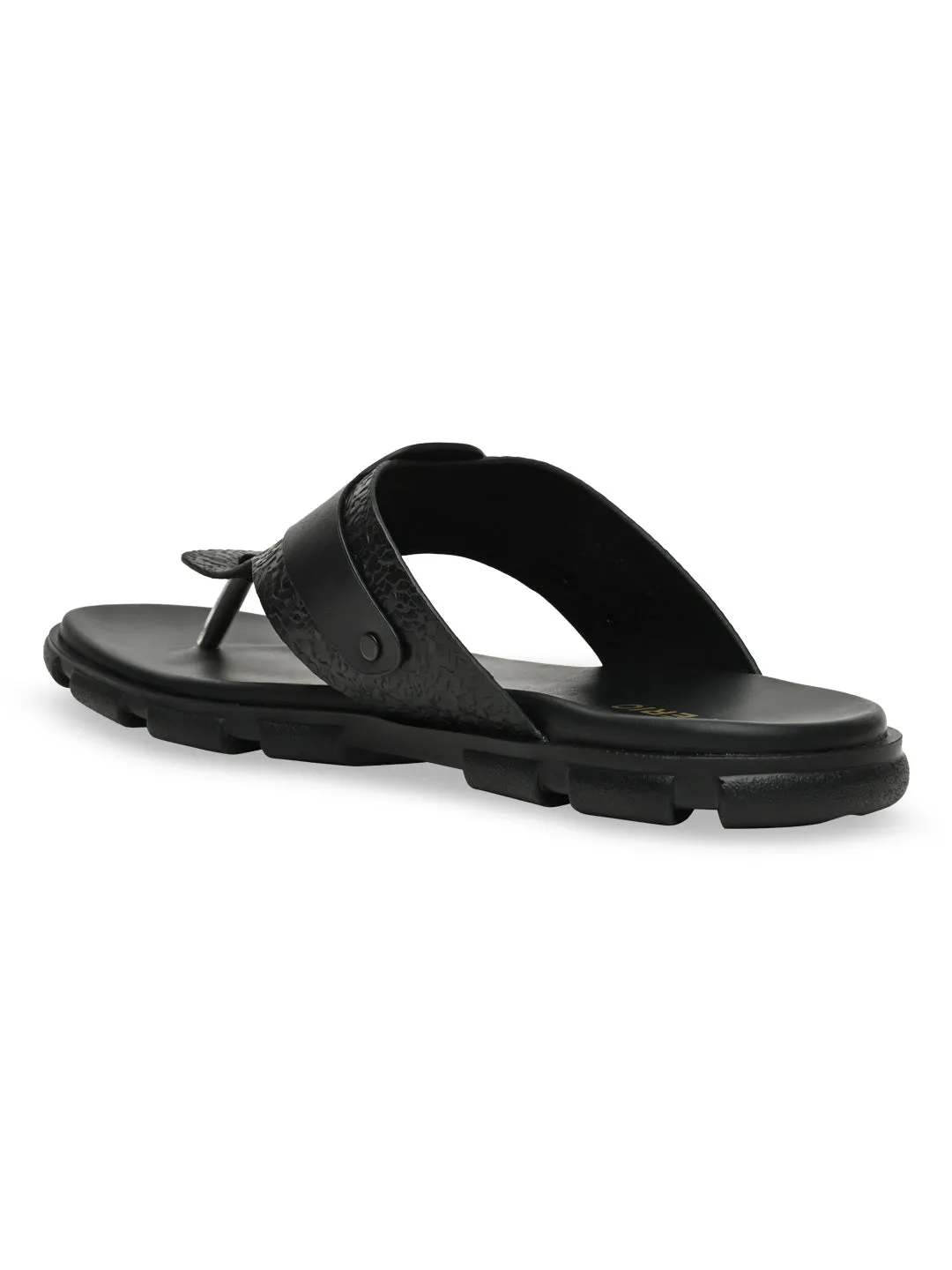 Espadrilles Wedges With Open-toe Imperio By Regal Black Men Casual Leather Sandals