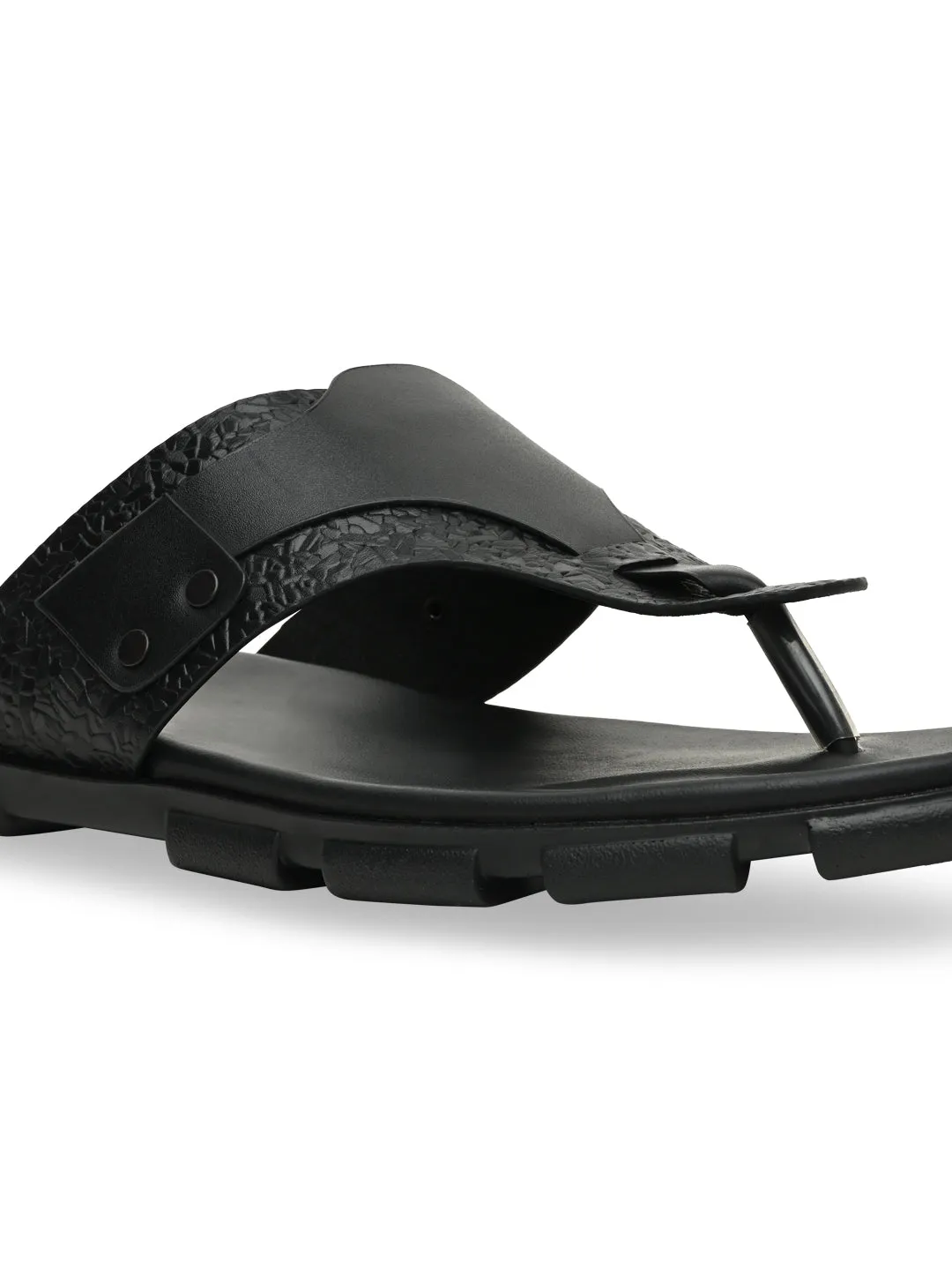 Palma Espadrilles Imperio By Regal Black Men Casual Leather Sandals