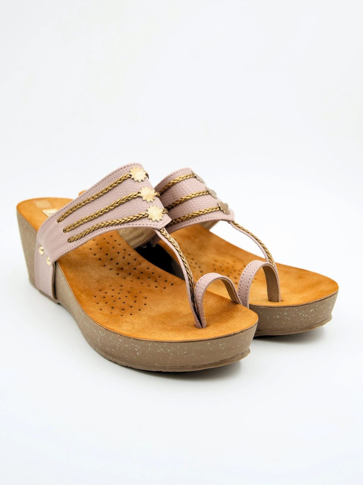 Tasmanian Slippers Zehra Wedge Heel Kohlapuris