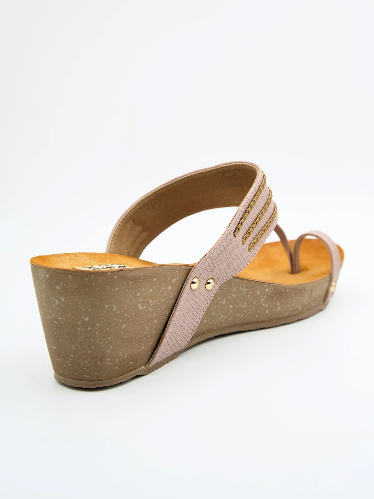 Lambskin Slippers Zehra Wedge Heel Kohlapuris
