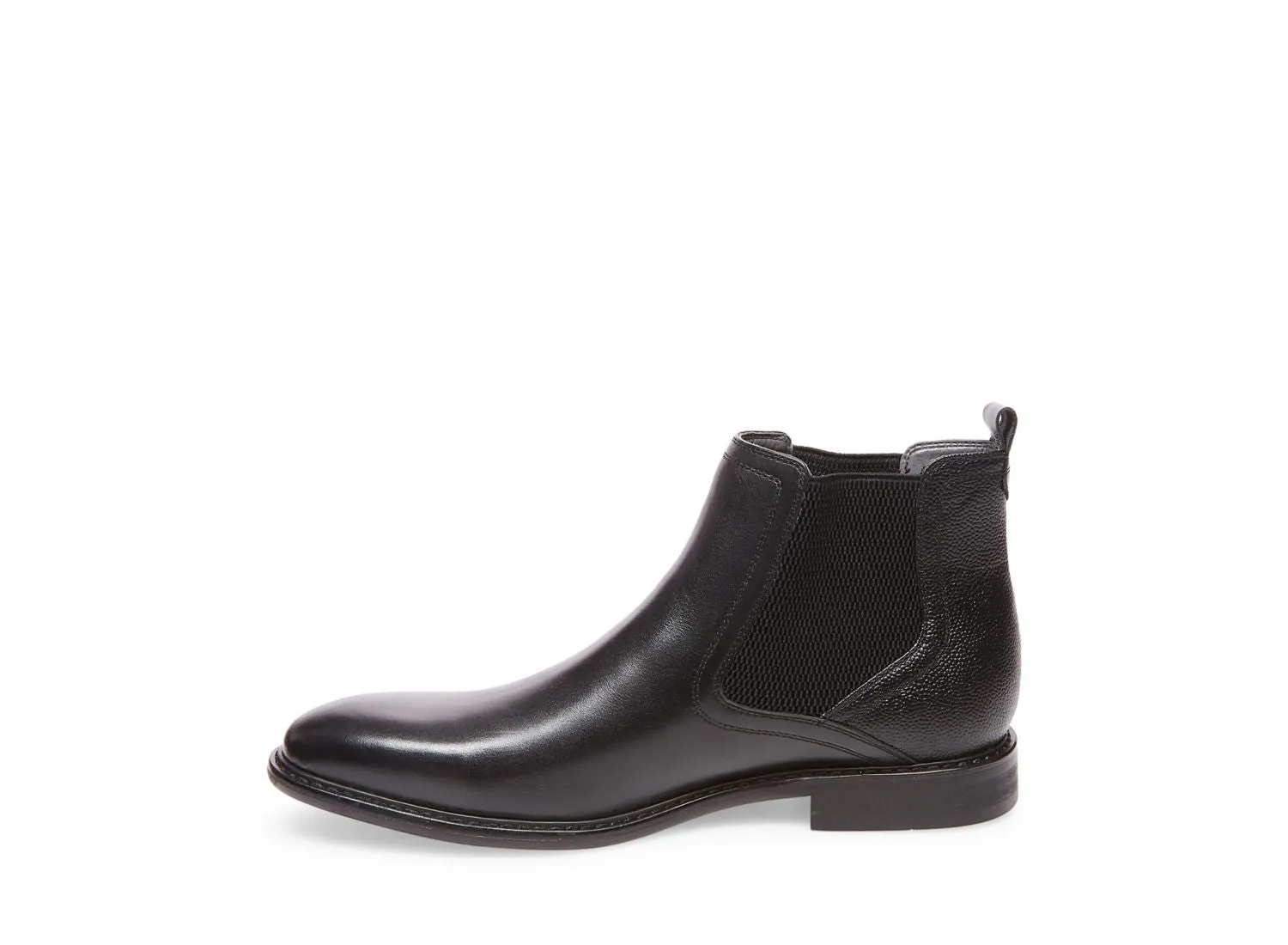 AZIZ BLACK LEATHER Cushioned Chelsea Boots