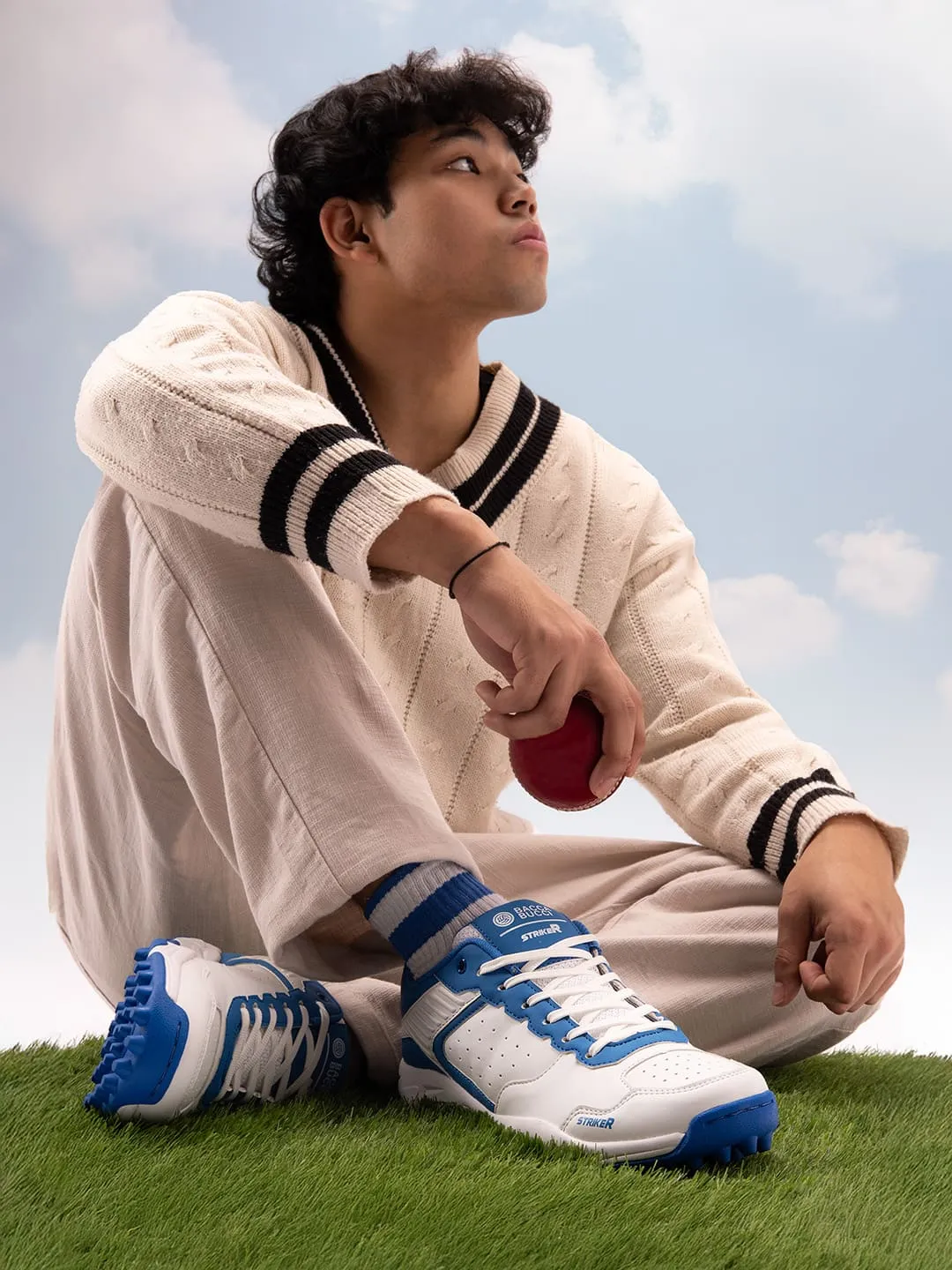 Lightweight Badminton Shoes Bacca Bucci STRIKER Cricket Shoes