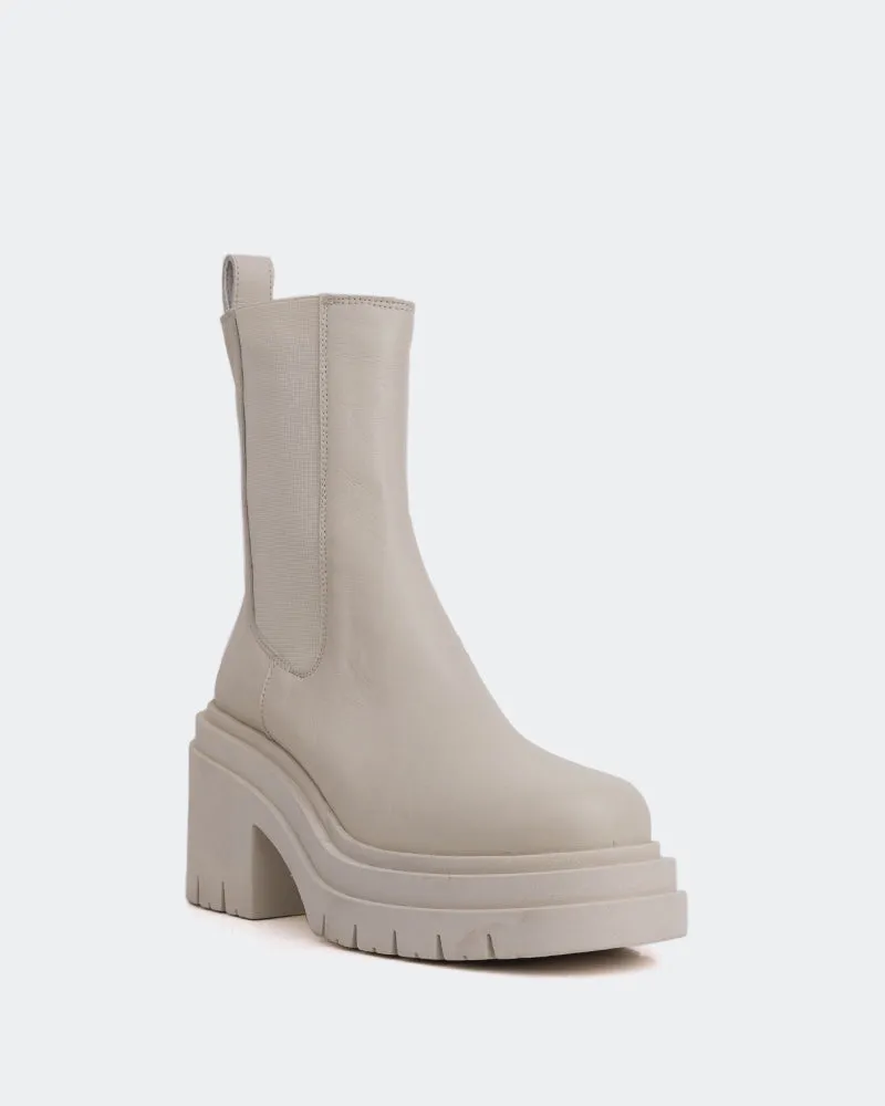 Bastille Off White Leather Wildleder Chelsea Boots