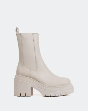 Bastille Off White Leather Caslon Chelsea Boots