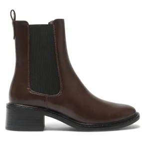 Leather Sole Bedford Boot in Chocolate