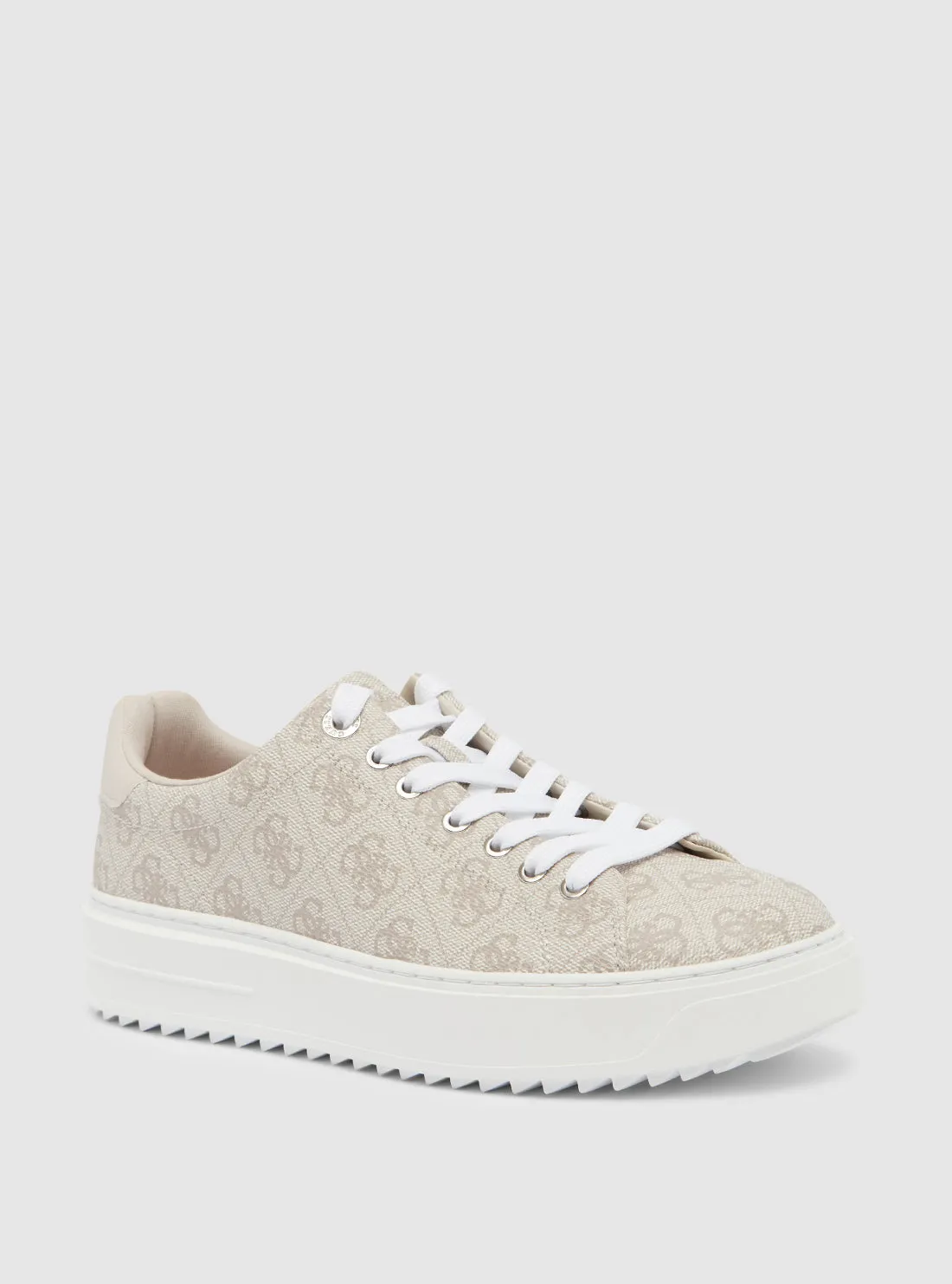Beige Logo Denesa Chunky Low-Top Sneakers Ccdb Sneakers