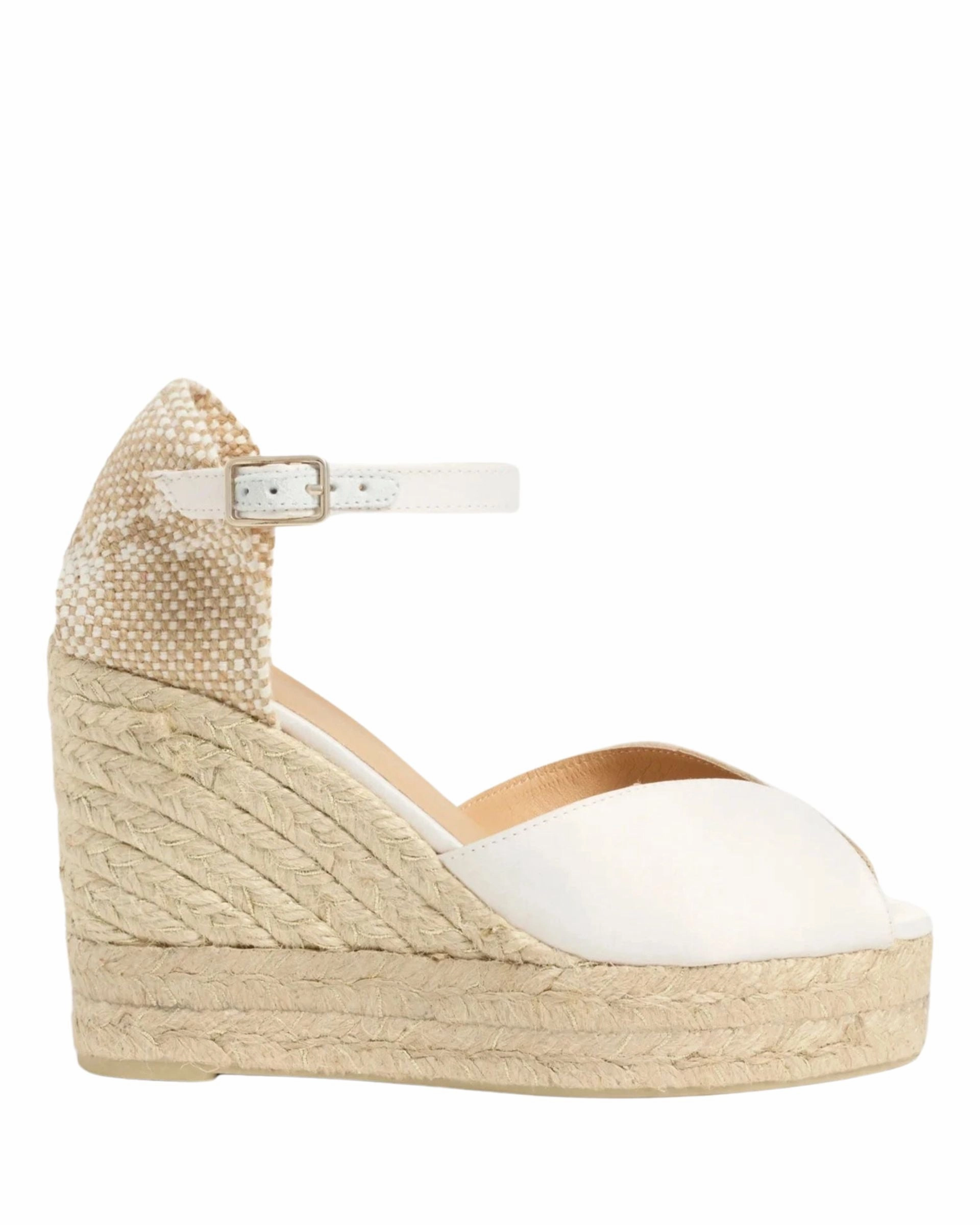 Jacque Cohen Espadrilles Bianca Wedge White Espadrille