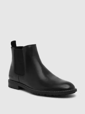 Black Despacio Ankle Boots Anna Leather Ankle Boots