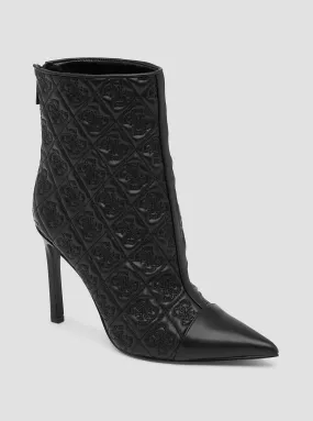 Black Simonea Logo Ankle Boots Collection Leather Lace-up Ankle Boots - Caroline Park