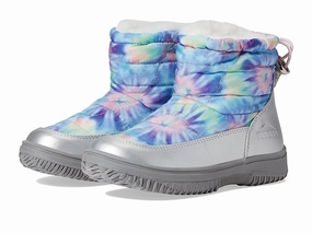 Puppy Boots For Snow Tundra Bethel Kids 5 Blue Tie-Dye Faux Fur Round Toe Ankle Snow Boots JOBB092