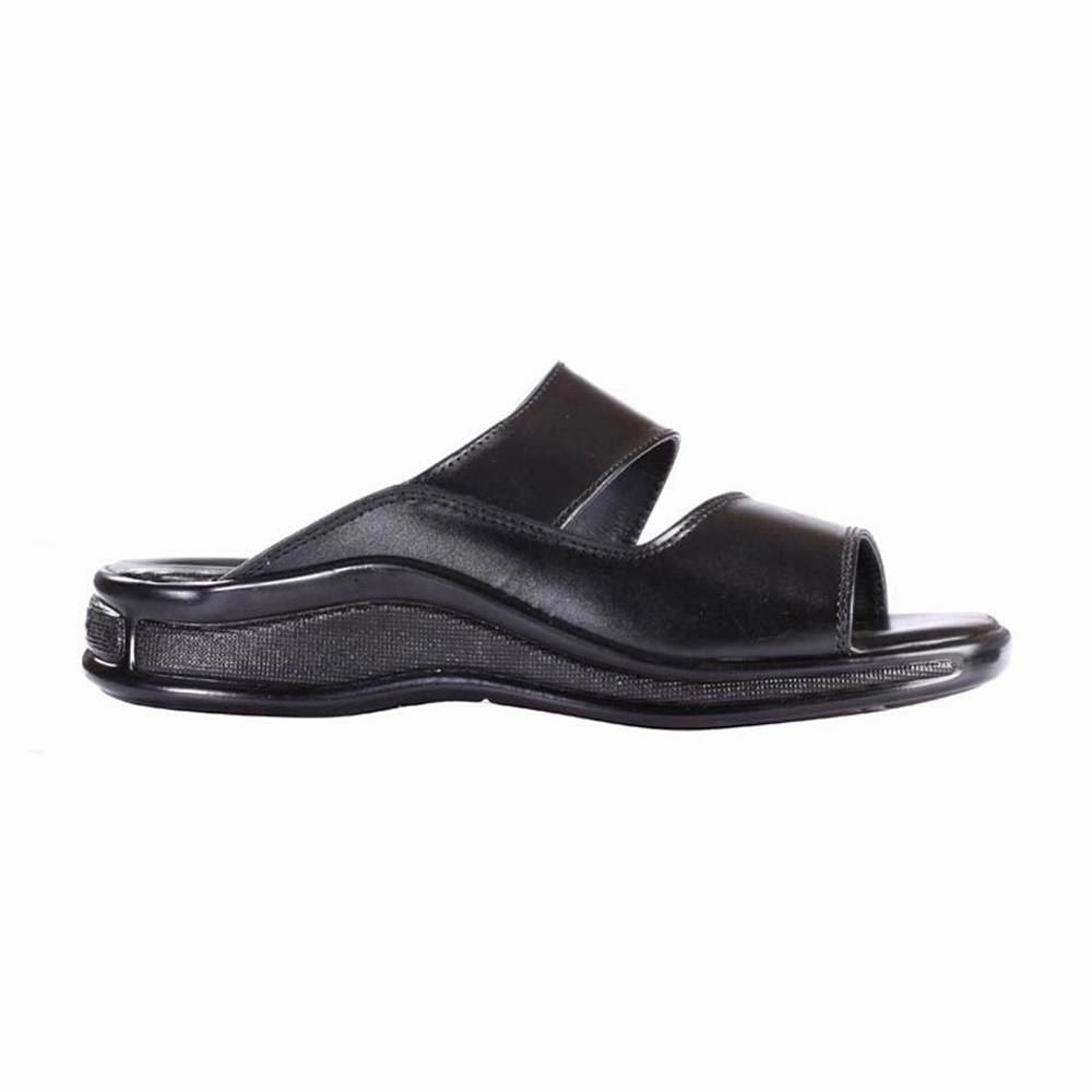 Coolers Casual Black Slippers For Men 2050-02 By Liberty Orthopaedic Slippers