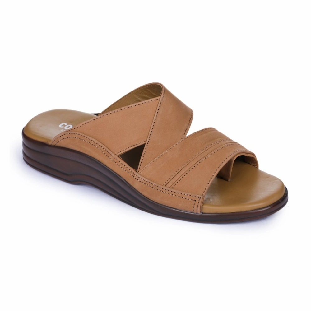 Rubber Slides Shoes Coolers Casual Brown Slippers For Men 7123-79 By Liberty