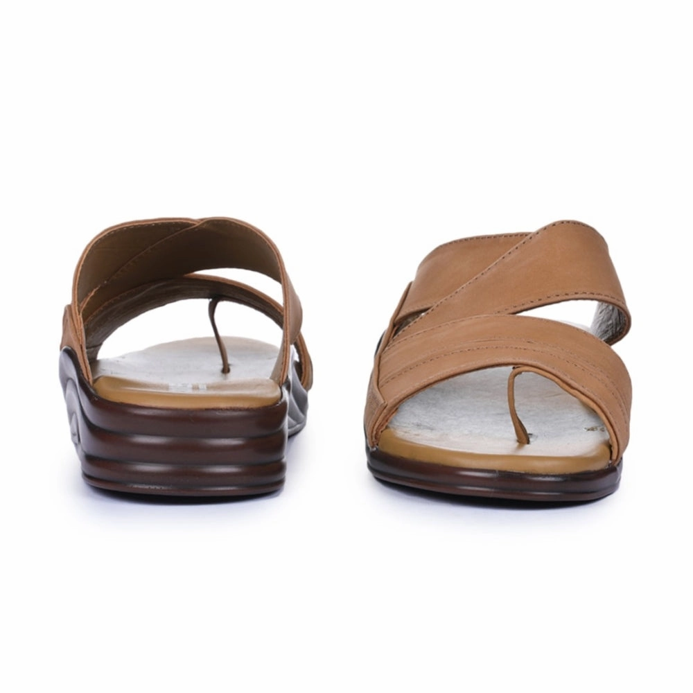 Swords And Slippers Coolers Casual Brown Slippers For Men 7123-79 By Liberty