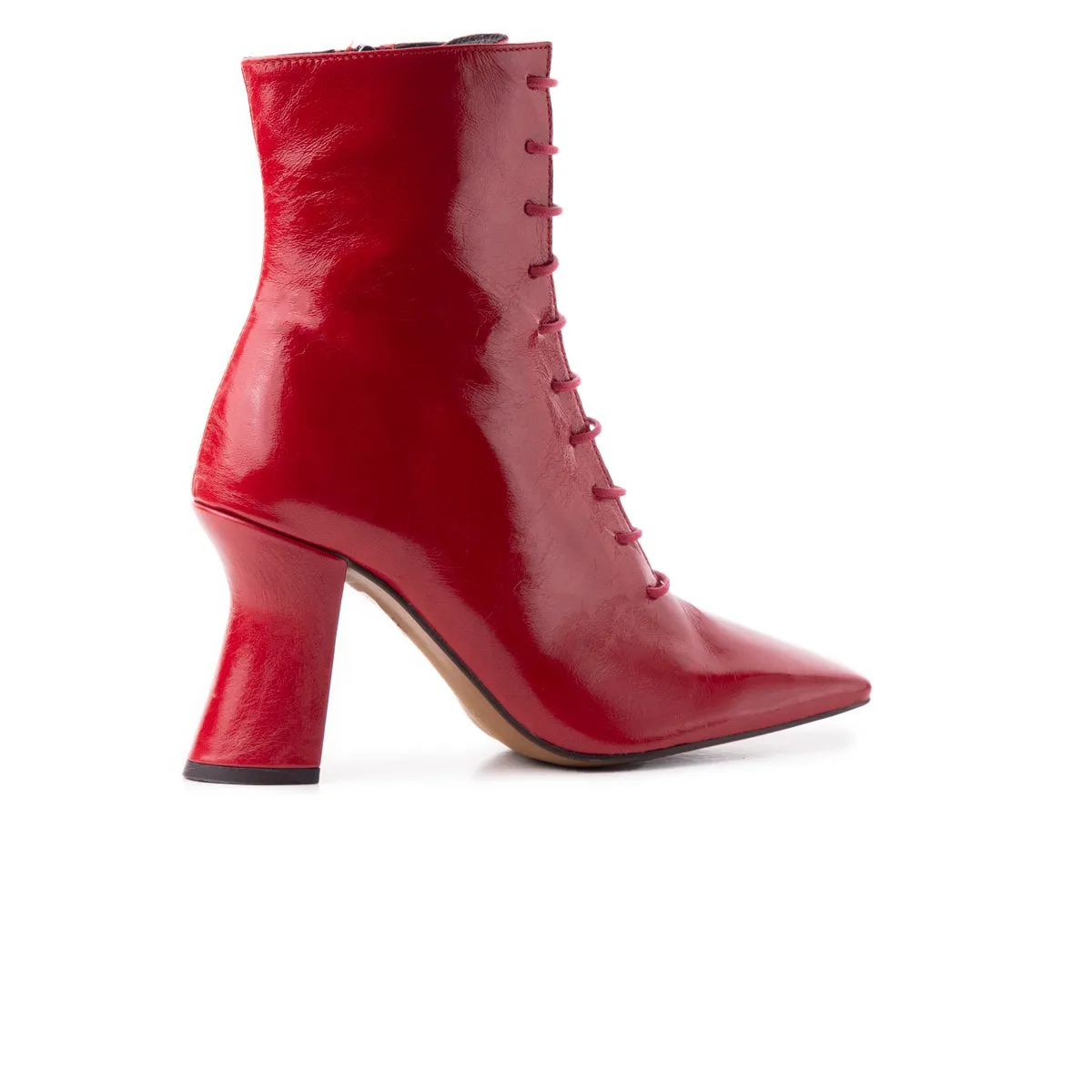 Lockwood Berry Leather Trendy Ankle Boots 2024