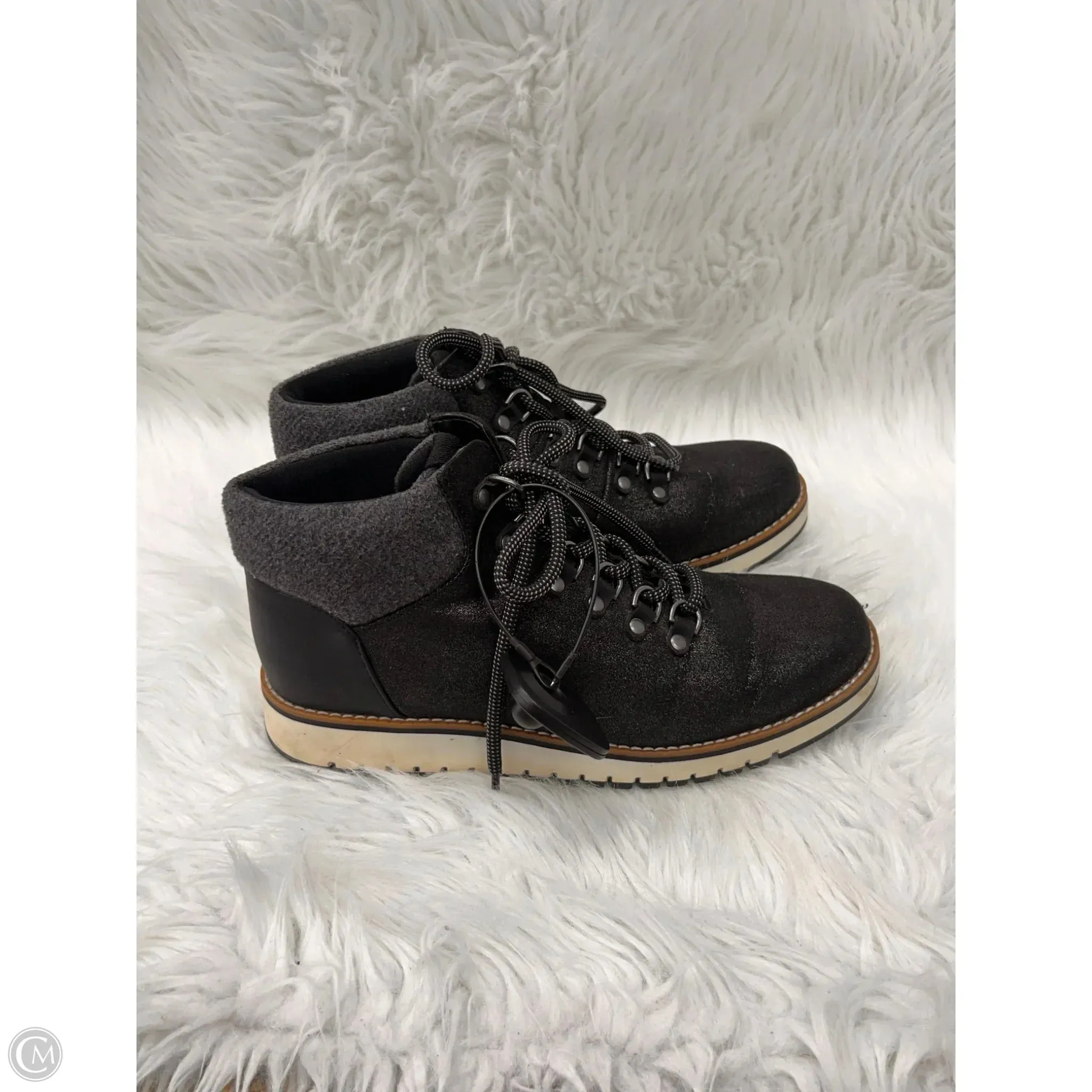 New Combat Boots Boots Combat By Clothes Mentor In Black & Silver, Size: 8