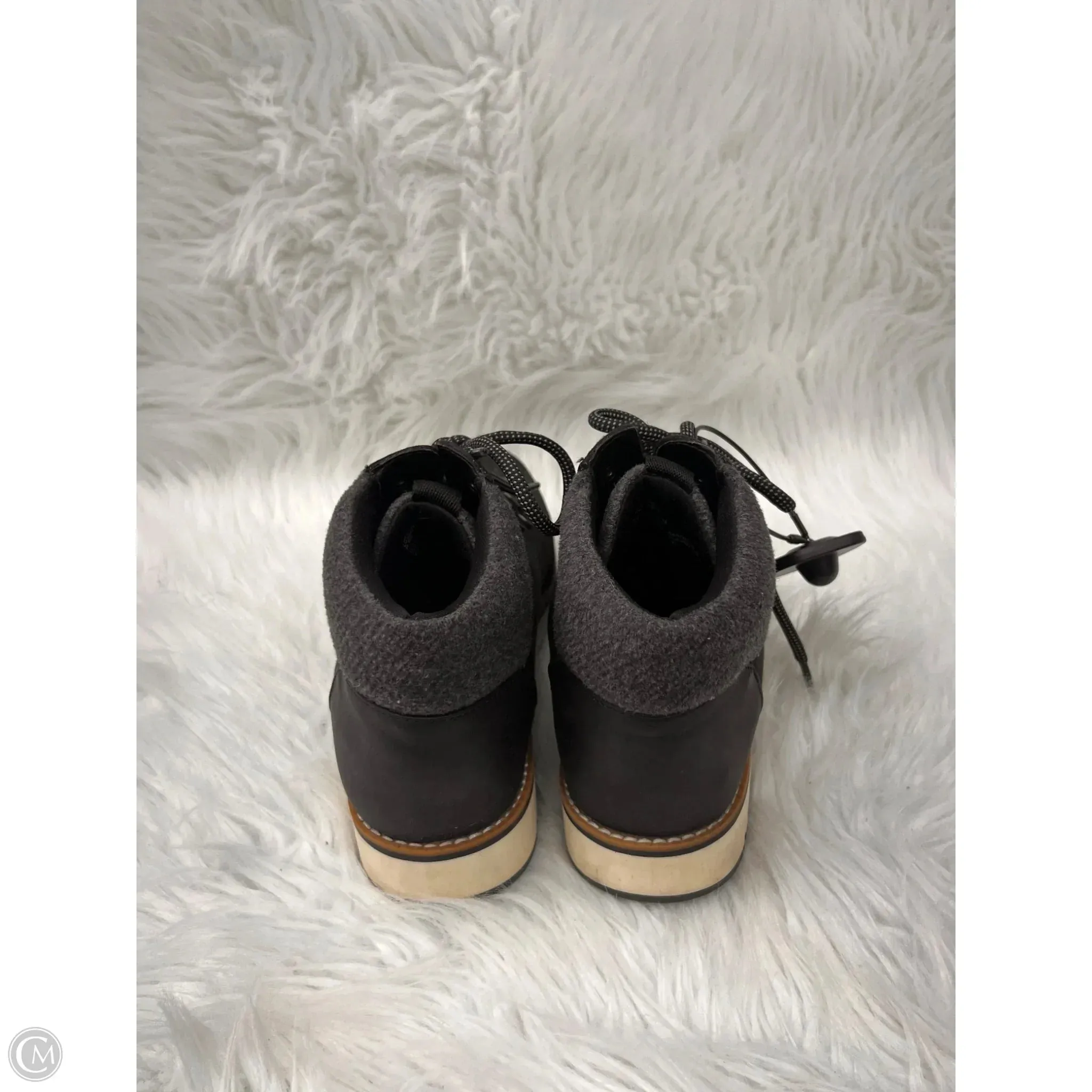 Combat Biker Boots Boots Combat By Clothes Mentor In Black & Silver, Size: 8