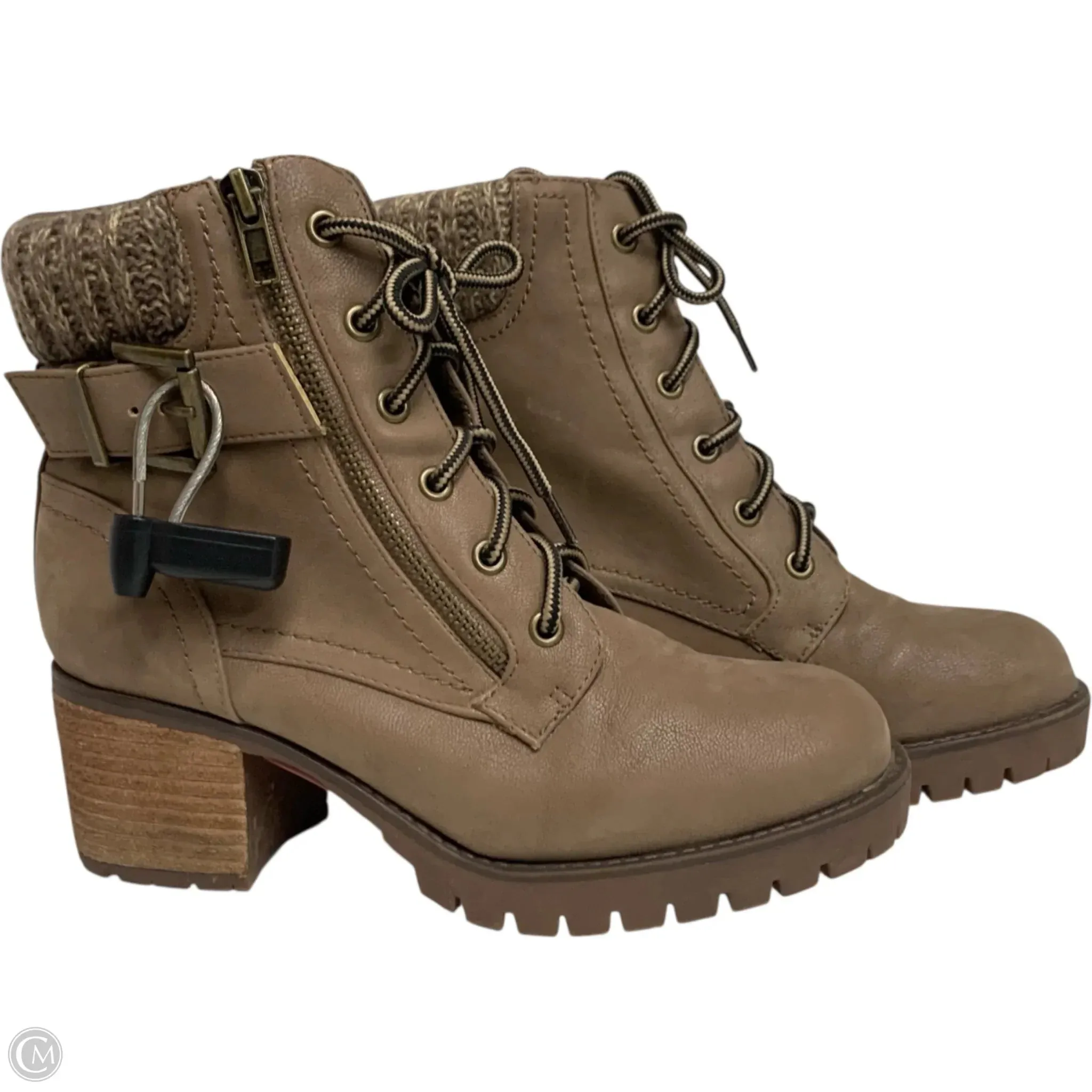 Patricia Combat Boots Boots Combat By Mia In Brown, Size: 7