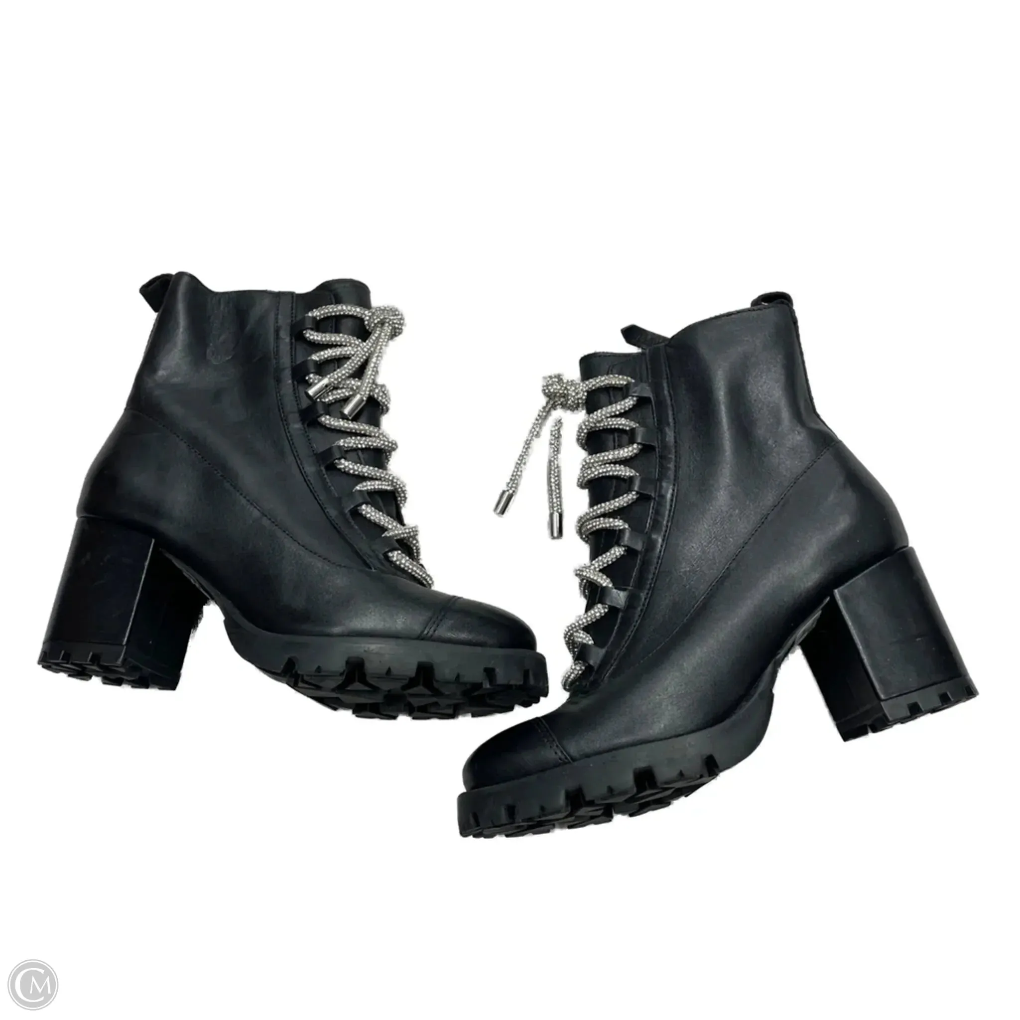 Us Speed Lace Combat Boots Desert Boots Combat By Schultz In Black & Silver, Size: 5.5