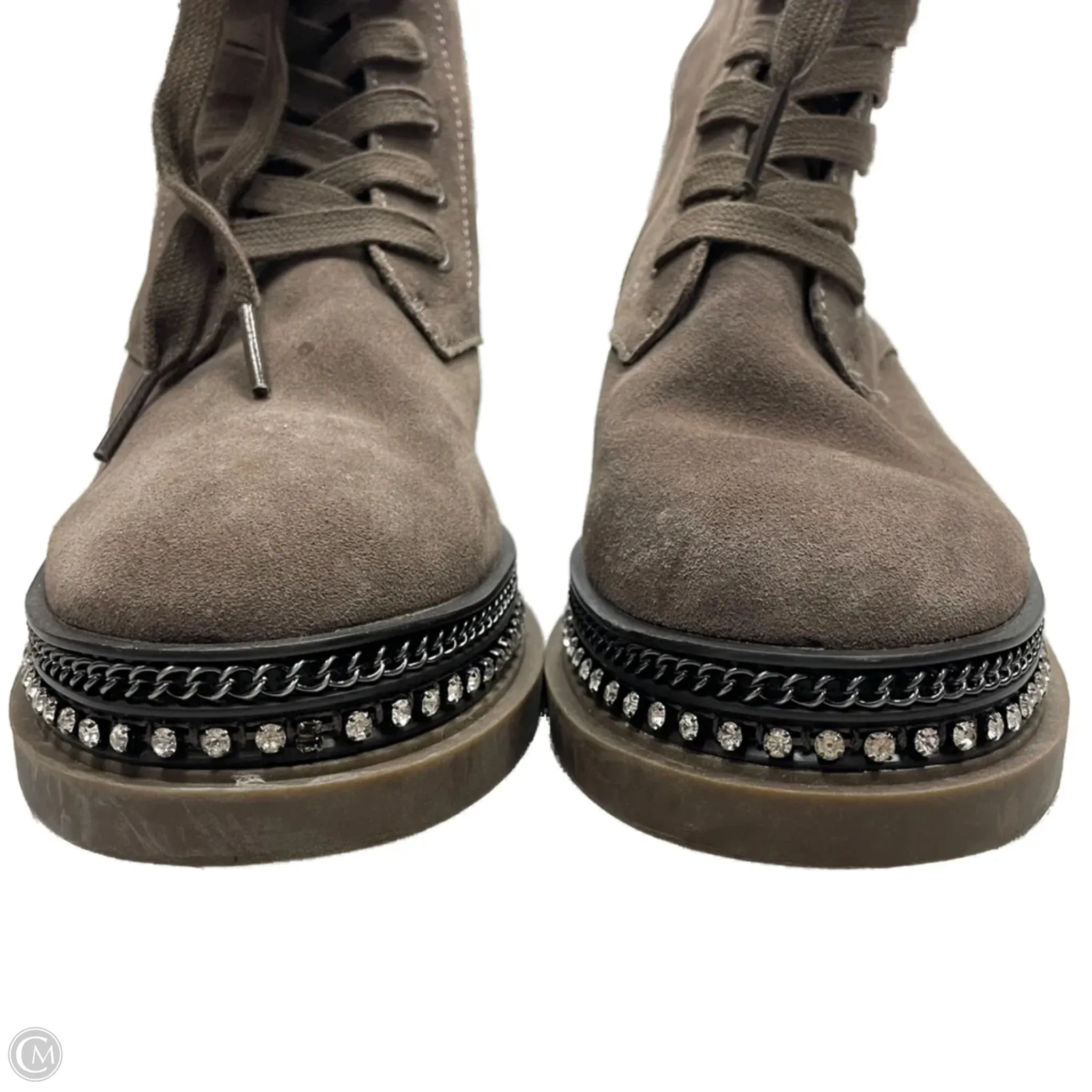 Boots Combat By Vince Camuto In Grey, Size: 5.5 Studded Brown Combat Boots