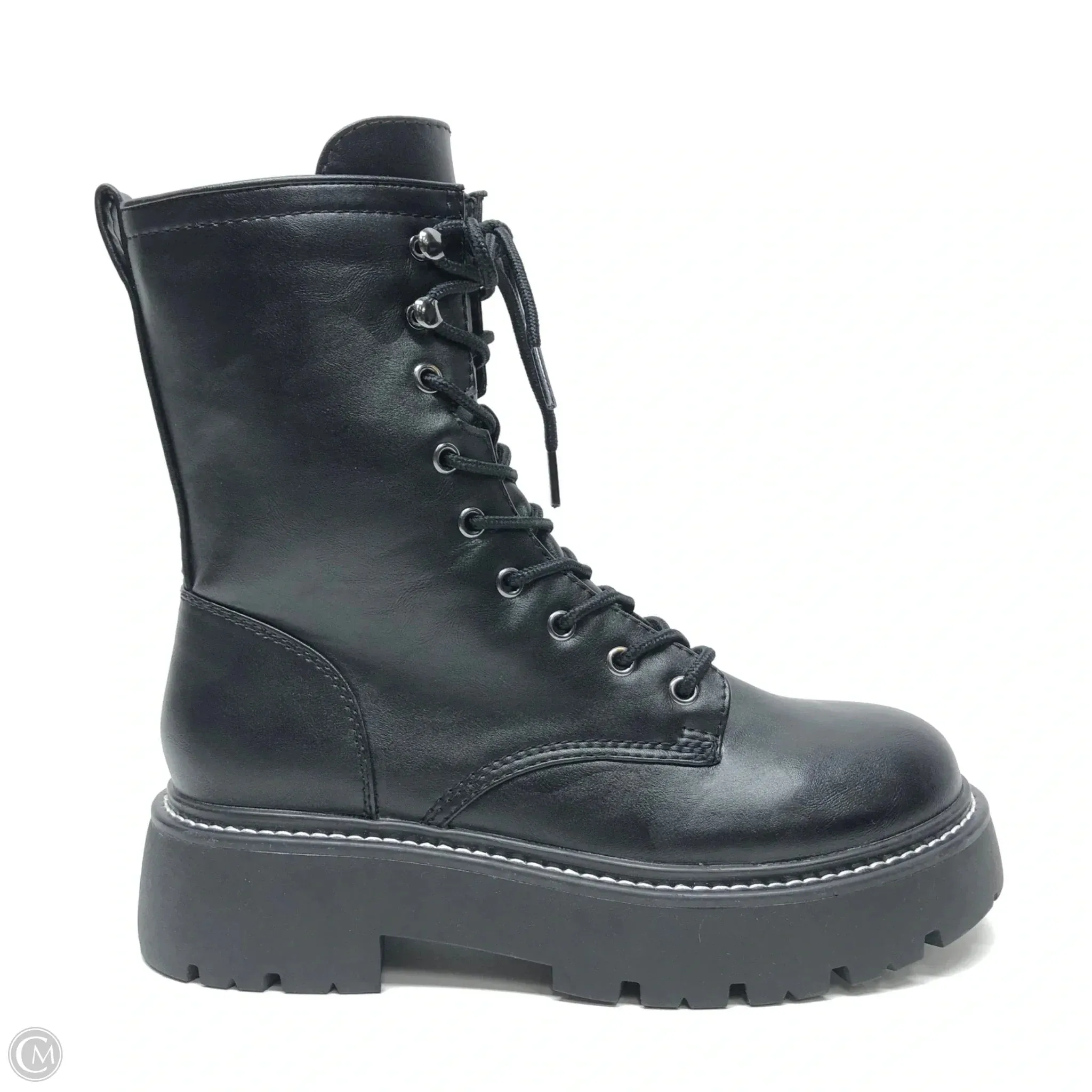 Cablee Combat Boots Boots Combat By Wild Fable In Black, Size: 9.5
