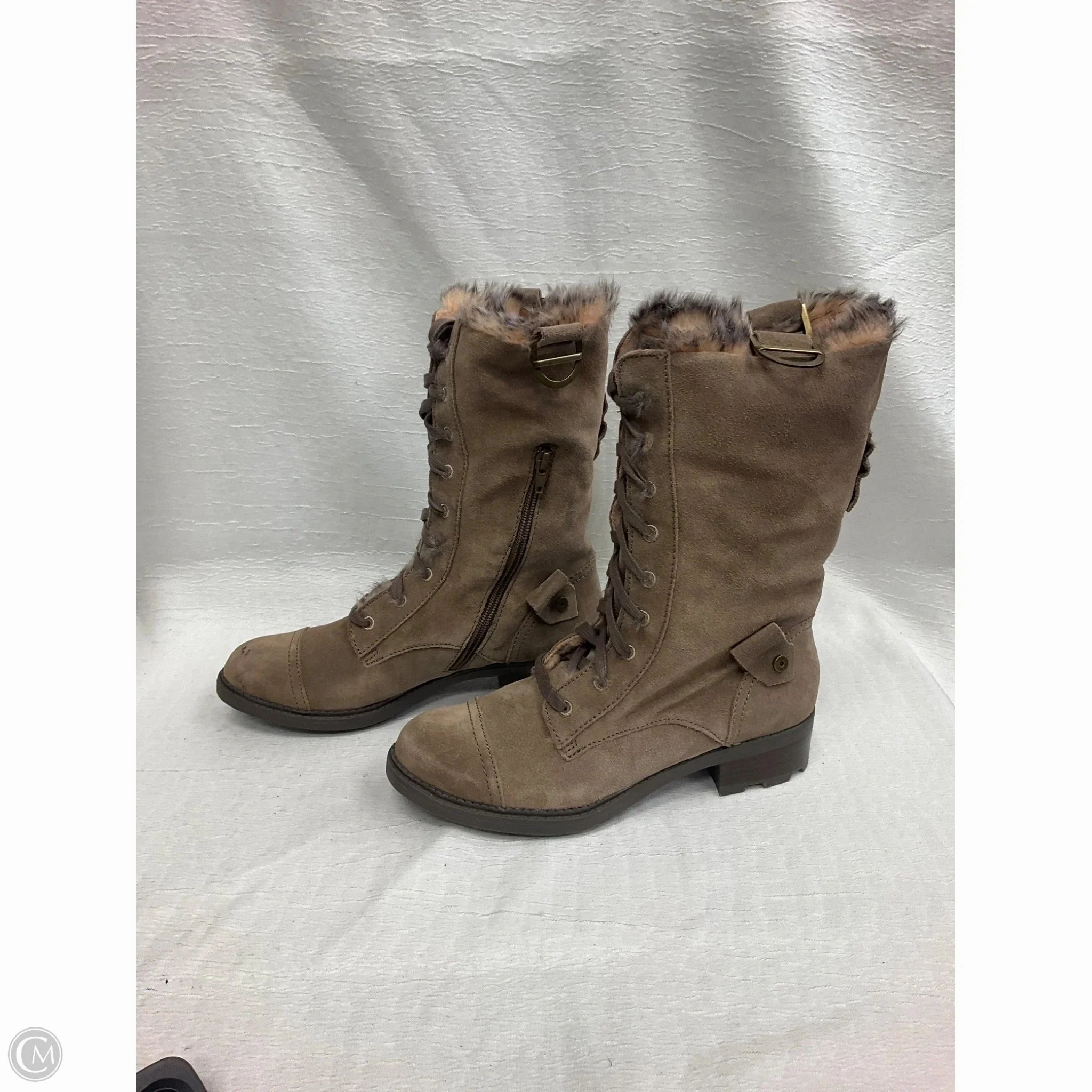 Combat Boots Size 4.5 Boots Combat By Calvin Klein In Tan, Size: 8
